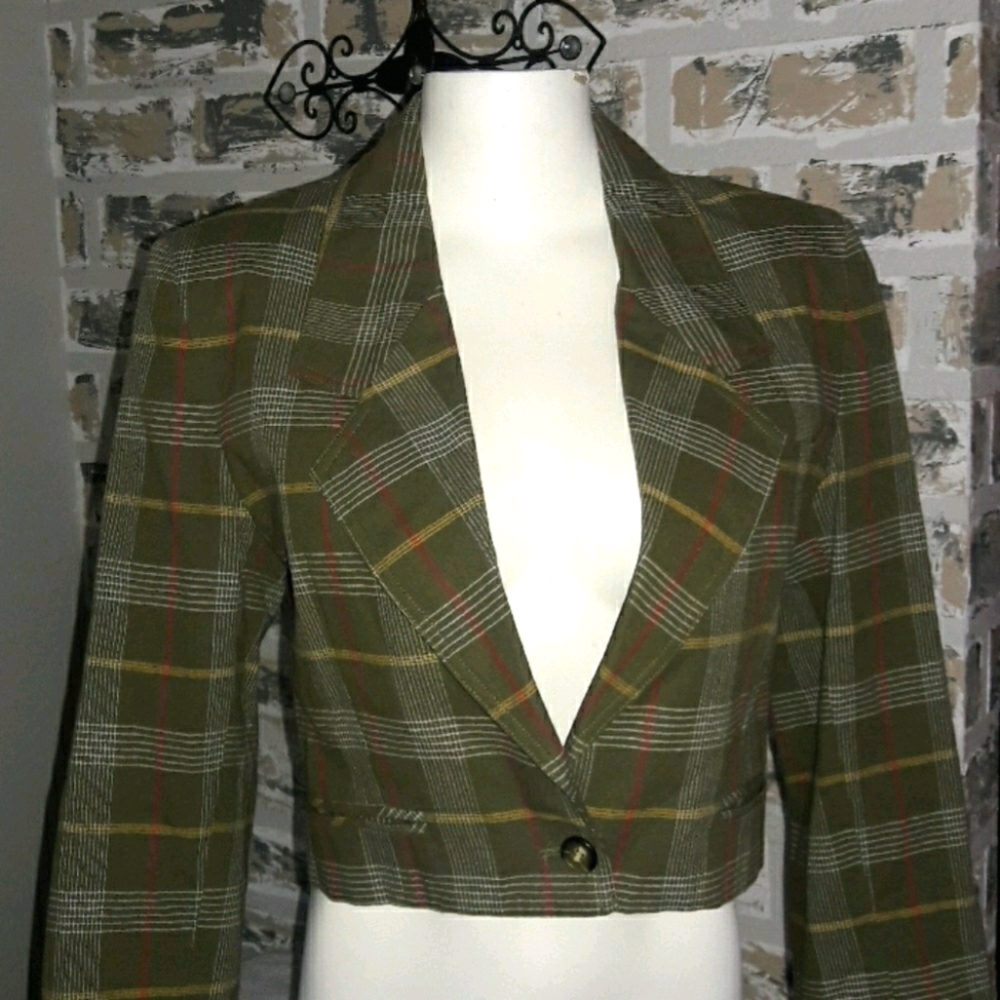 🌠Vintage PS illustrations cropped blazer